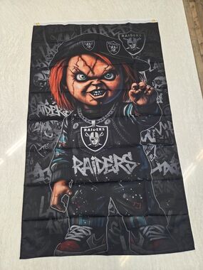 Las Vegas Raiders Chucky Football 3x5 Ft Wall Flag